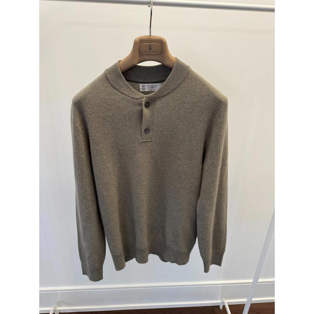 BRAND NEW Brunello Cucinelli Cashmere Henley Size S